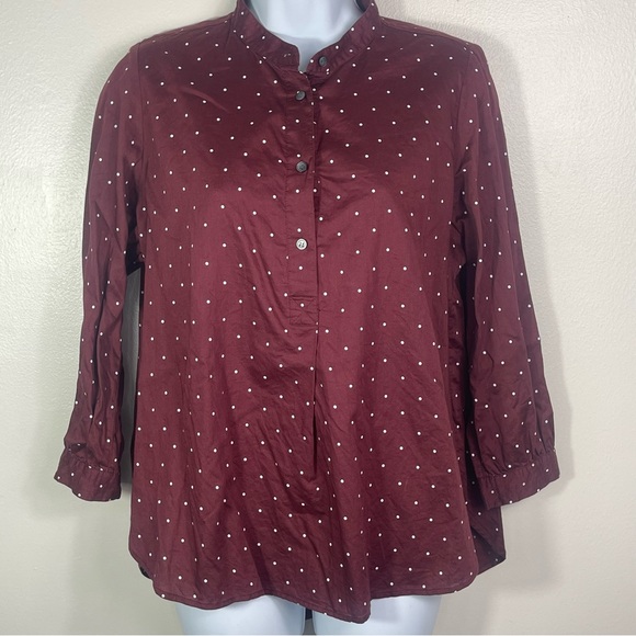 Madewell Tops - Madewell Preppy Polka Dot Top